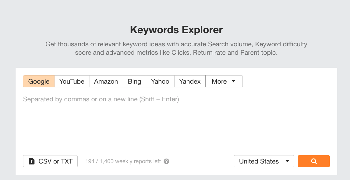 ecommerce seo keywords explorer example