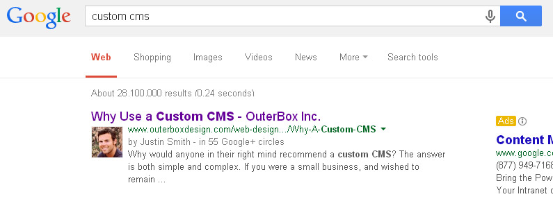 Rich Snippets Authorship