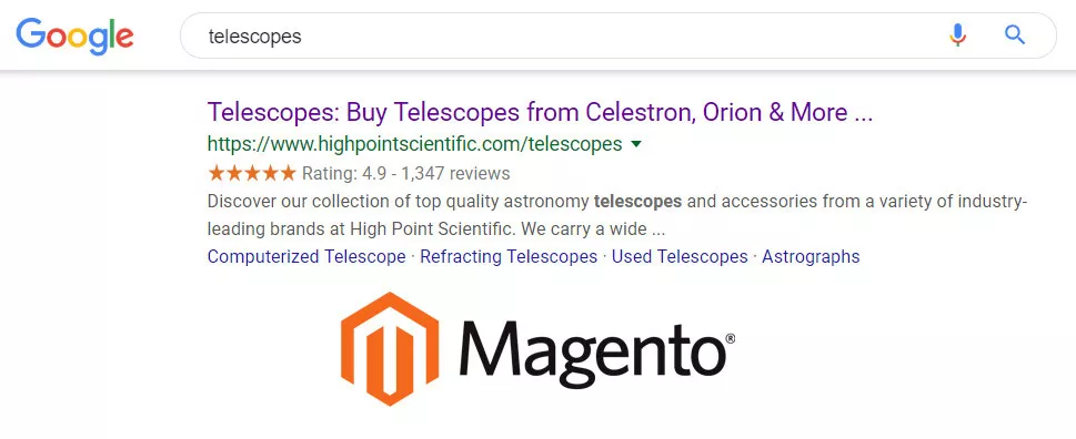 Magento SEO Results