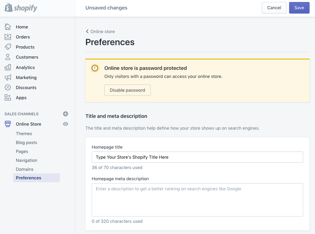 Shopify SEO Tip - Optimize Your Homepage Title