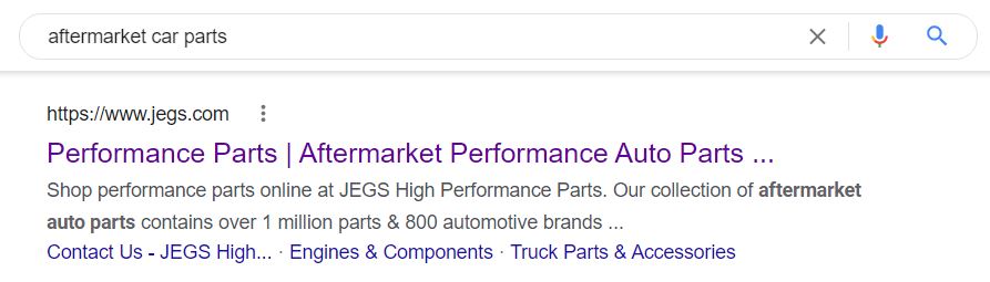 SEO Search Result 