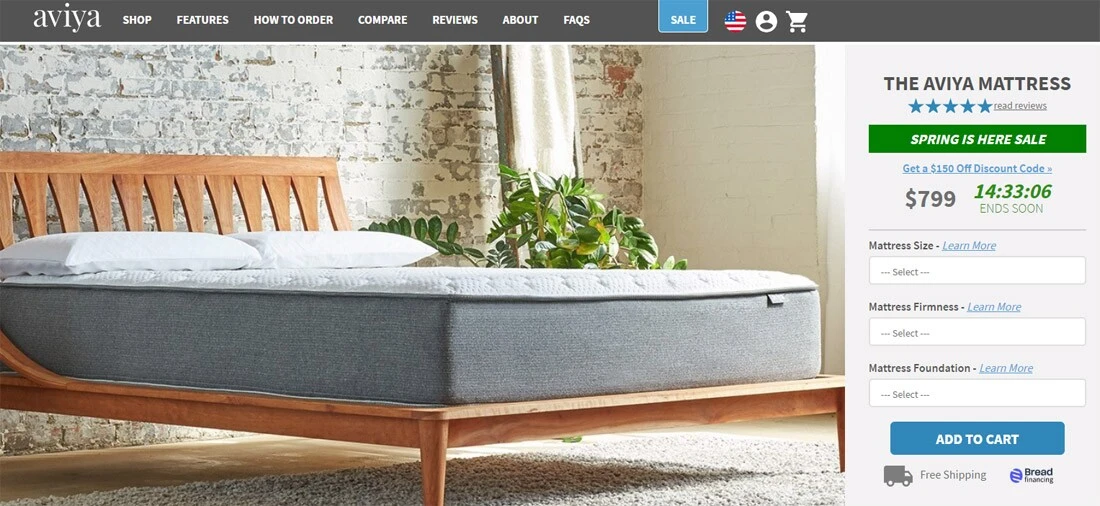 An ecommerce website screenshot