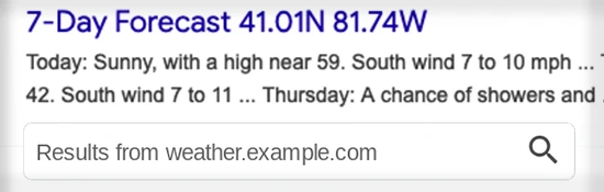 Google sitelink search