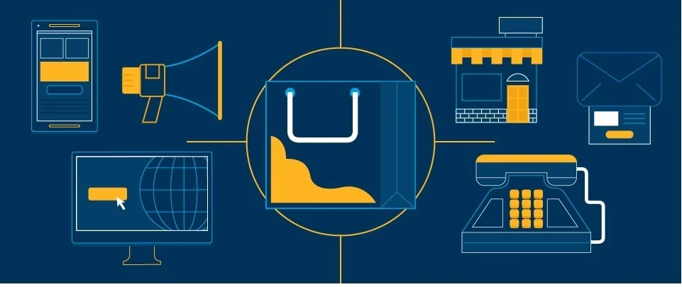 Marketing icons as a header for Remarketing.