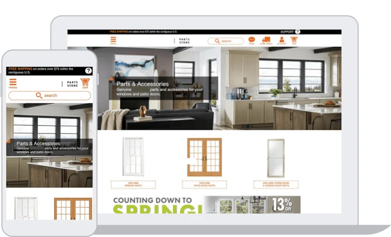 Parts Company Homepage CRO Control