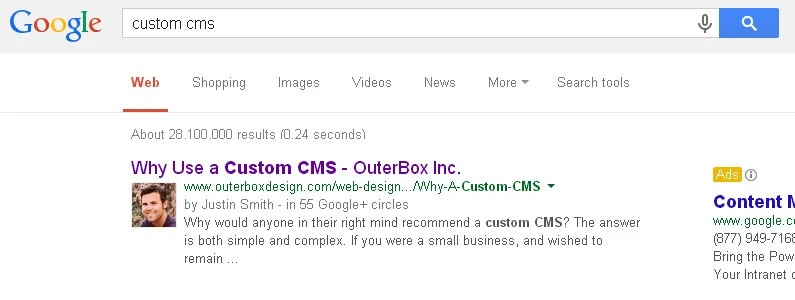 Rich Snippets Authorship