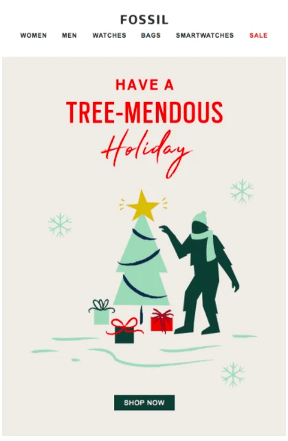 email marketing strategy example from fossil