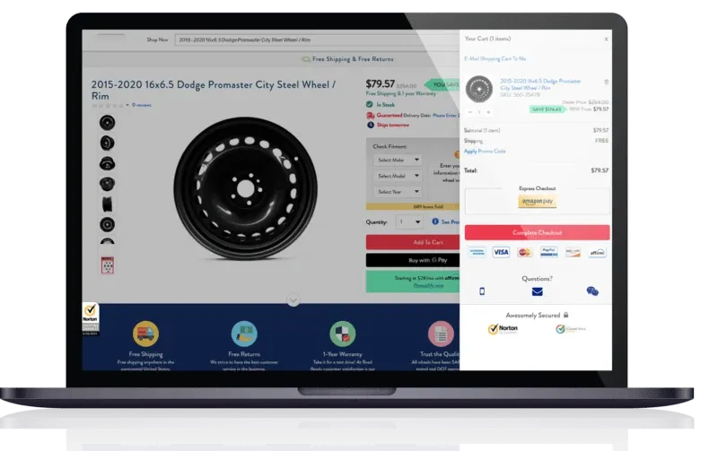 CRO Roadready Checkout Savings Variation
