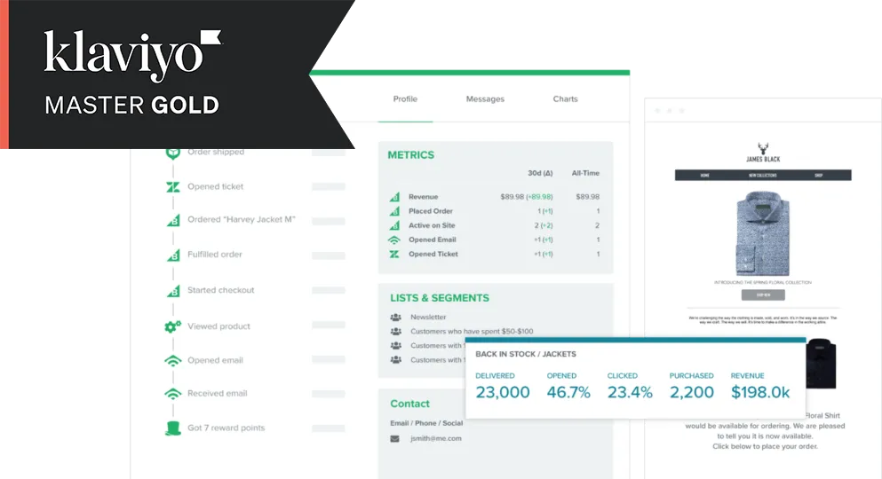 Email Elksprings Klaviyo Master Gold