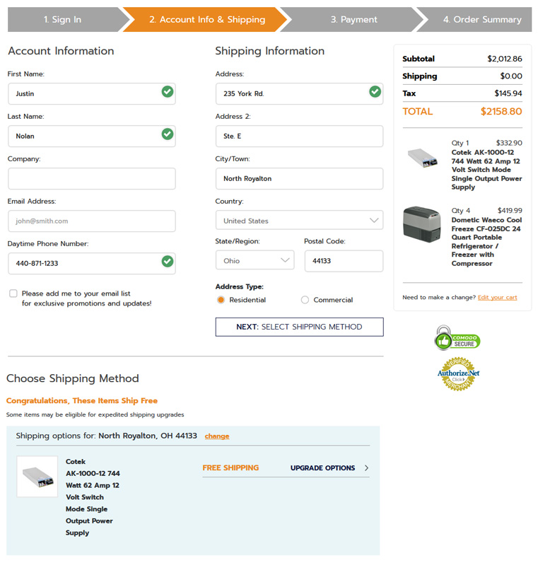 Marketing Acplastics Checkout