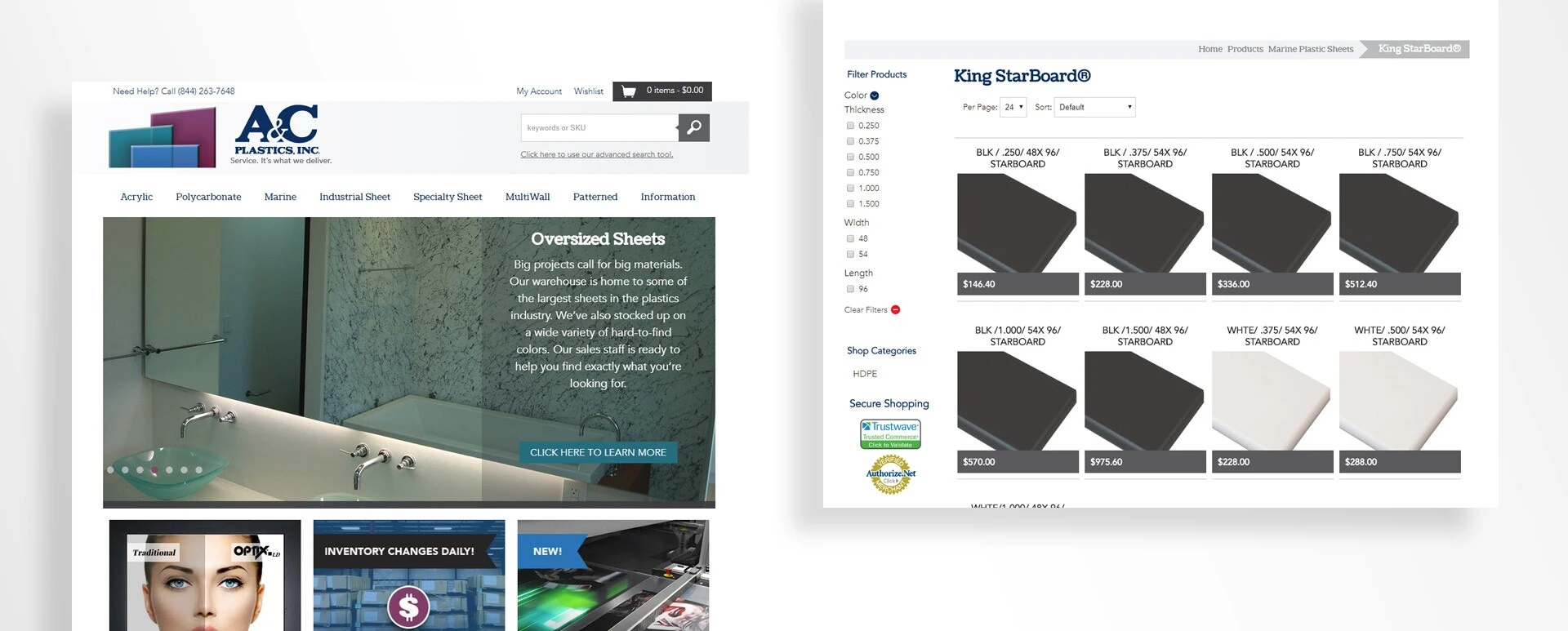 Marketing Acplastics Website