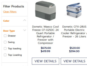 Marketing Boatrv Product Filters