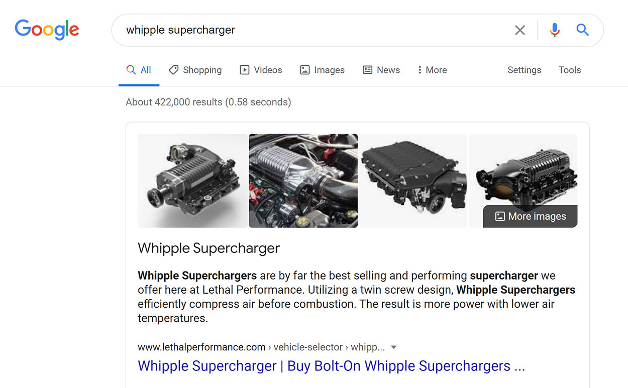 Marketing Lethalperformance SEO Rankings