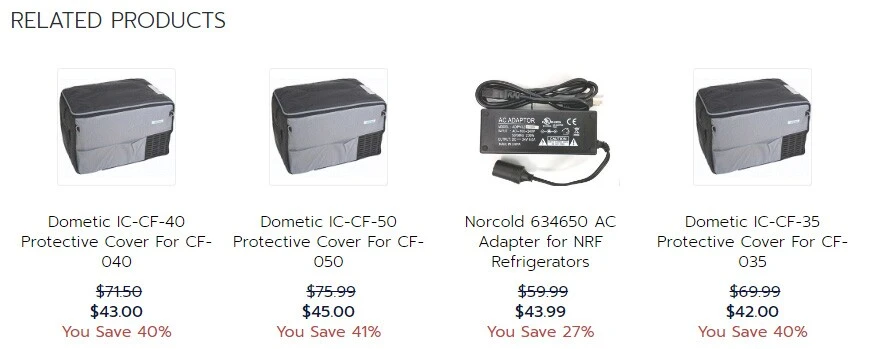 Related product links grid example for an on site seo guide