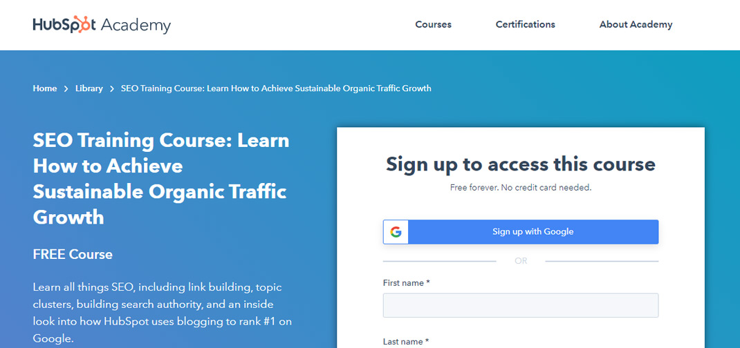 HubSpot SEO Courses