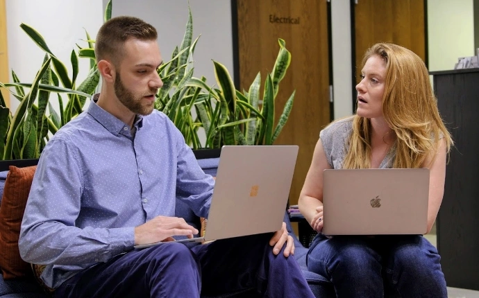 OuterBox digital marketing team working on company SEO services.