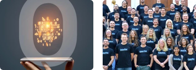 OuterBox team and strategy visuals for insurance SEO services planning