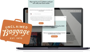 Unclaimed Baggage email and SMS partnership case study
