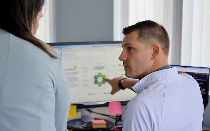 OuterBox team discussing landing page strategy for PPC lead generation services