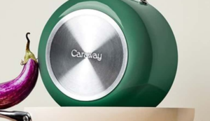 Green Caraway pan with cream cookware