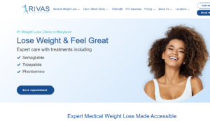 Rivas Medical Weight Loss website homepage showing medical weight loss treatments