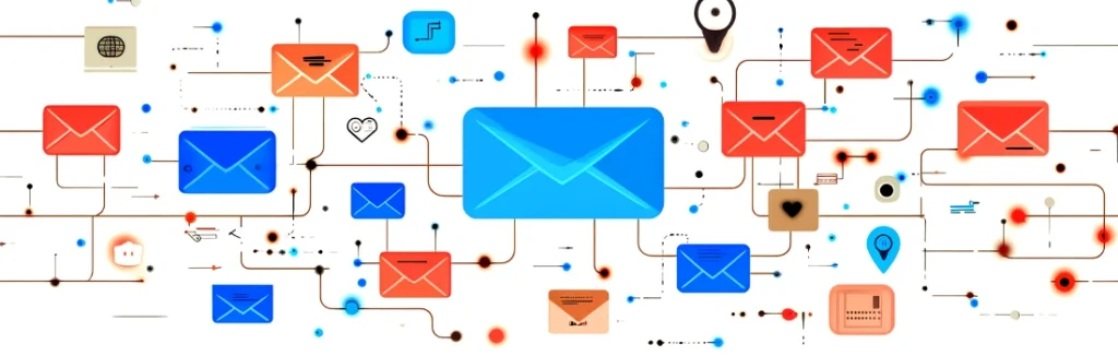 Mailchimp consulting services automation workflow with connected customer email paths