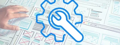 Web design services planning with website wireframes, tools, and interface layouts