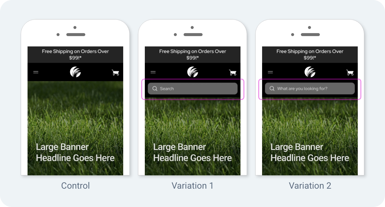 mobile ux variations comparison