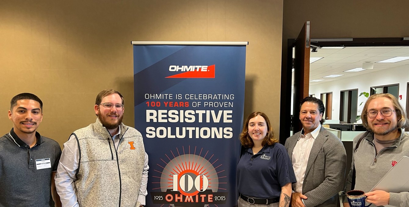 OuterBox team with the Ohmite team during an on-site visit